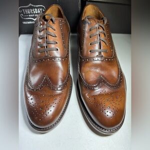 Thursday Boot Co. Men's Cinnamon Colored Aviator Shoes, Size 9.5